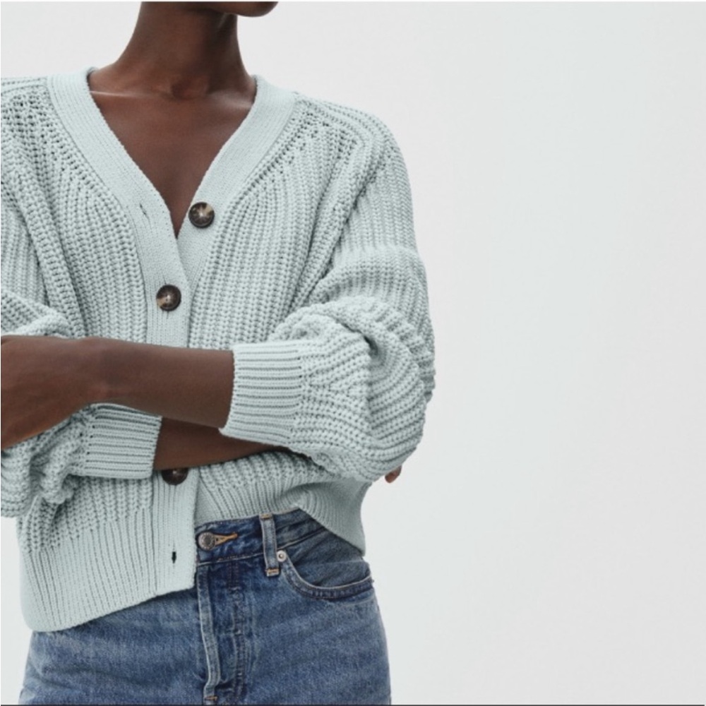 Everlane cotton texture cardigan sweater - Picture 3 of 8
